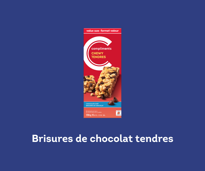 boîte rouge de brisures de chocolat tendres