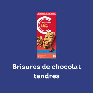 boîte rouge de brisures de chocolat tendres