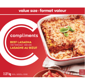 Box of value size Compliments Beef Lasagna