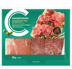 Green package of Compliments Charcuterie Trio